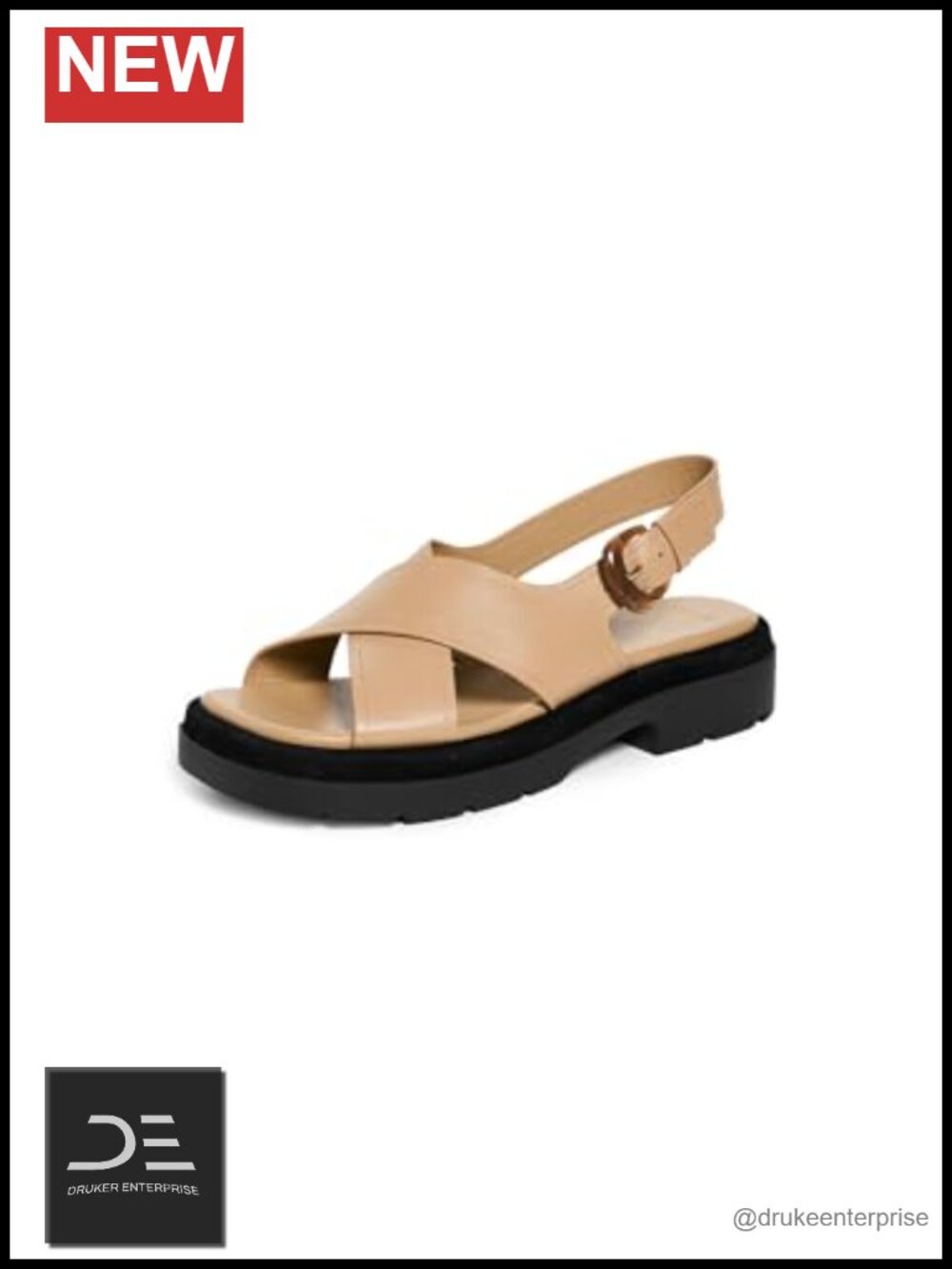 Vince Helena Leather Slingback Platform Sandals Cushioned